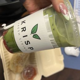 Strawberry Matcha and KRISP Morning Burrito