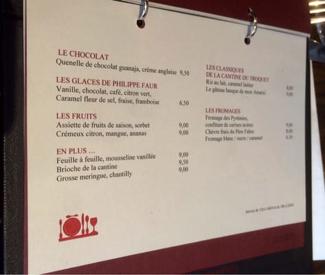 Menu photo 3 La Cantine du Troquet Dupleix Paris, 75 Menu photo 3 La Cantine du Troquet Dupleix Paris, 75