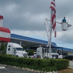 Arbortech Tree & Landscape - Thank you Tom Damiano and Josh and the arbortech crew for helping us lower our our flag at the Marlin station in honor of the 4 marines!