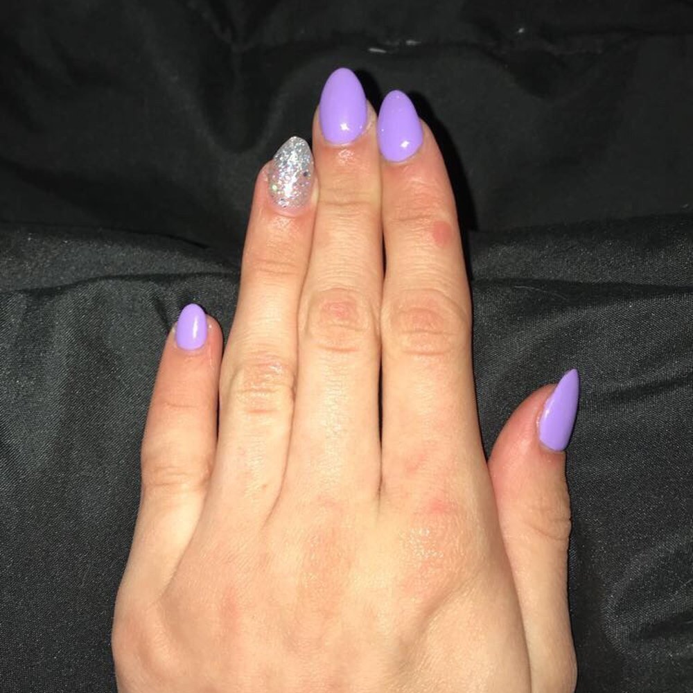 Skyline Nails & Spa - Main nail color lavender-blue accent nail is starry night I believe. - Nail Salons Near Me - Waco, Texas Skyline Nails & Spa - Main nail color lavender-blue accent nail is starry night I believe. - Nail Salons Near Me - Waco, Texas
