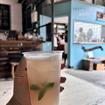 Denning's Point Distillery - Birthday Suit (watermelon) tasted like a Mojito! - Distilleries Near Me - Beacon, New York