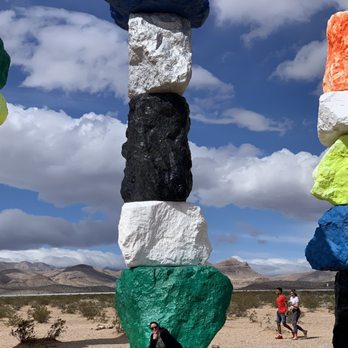 Seven Magic Mountains - She's my rock - Public Art Near Me - Las Vegas, Nevada