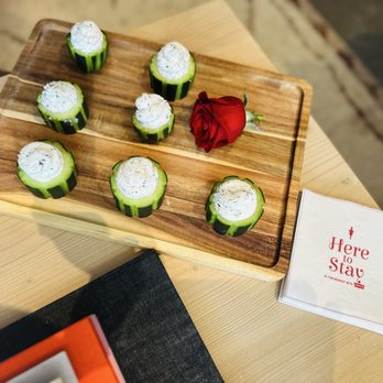 Tiffany's Catering - Cucumber stuffed with Goat cheese and mint - Caterers Near Me - Monterey Park, California Tiffany's Catering - Cucumber stuffed with Goat cheese and mint - Caterers Near Me - Monterey Park, California