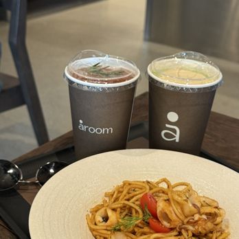 Aroom - peach iced tea, roasted rice matcha, and mì mực... - Coffee & Tea Near Me - Seattle, Washington Aroom - peach iced tea, roasted rice matcha, and mì mực... - Coffee & Tea Near Me - Seattle, Washington