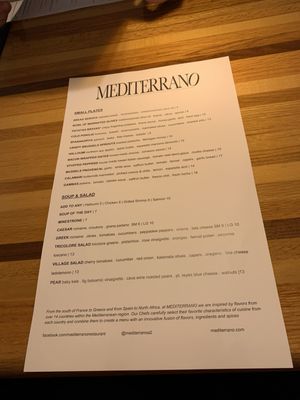 Menu photo 1 Mediterrano Ann Arbor, MI