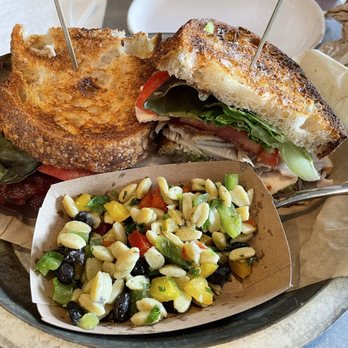 Aioli - Turkey avocado club with orzo and black bean salad. - Cafes Near Me - West Palm Beach, Florida Aioli - Turkey avocado club with orzo and black bean salad. - Cafes Near Me - West Palm Beach, Florida