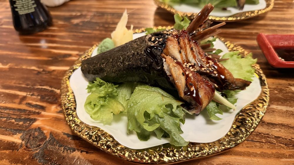 Food from Sushi Boat