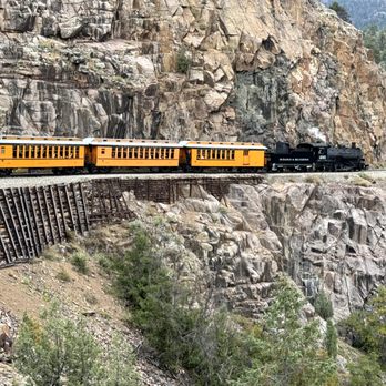 Durango & Silverton Narrow Gauge Railroad - Train and Tressel - Trains Near Me - Durango, Colorado Durango & Silverton Narrow Gauge Railroad - Train and Tressel - Trains Near Me - Durango, Colorado