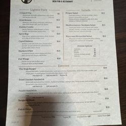 Food menu