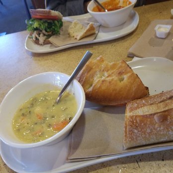 Panera Bread - Chicken and Wild rice soup, Frontega chicken sandwich and baguette. - Sandwiches Near Me - San Jose, California Panera Bread - Chicken and Wild rice soup, Frontega chicken sandwich and baguette. - Sandwiches Near Me - San Jose, California