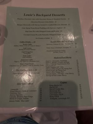 Menu photo 5 Louie's Backyard Key West, FL