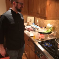 Three Peaks Catering - Steve in action at the stove.
