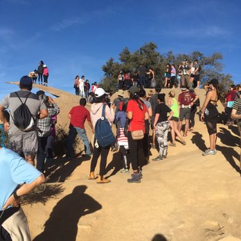 Potato Chip Rock - Line to get a picture with the rock is longer than the hike - Hiking Near Me - Poway, California
