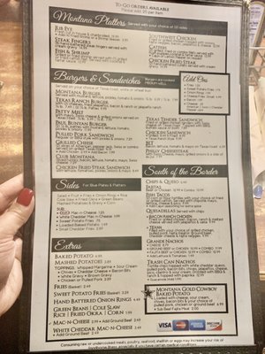 Menu photo 5 Montana Restaurant Stephenville, TX Menu photo 5 Montana Restaurant Stephenville, TX