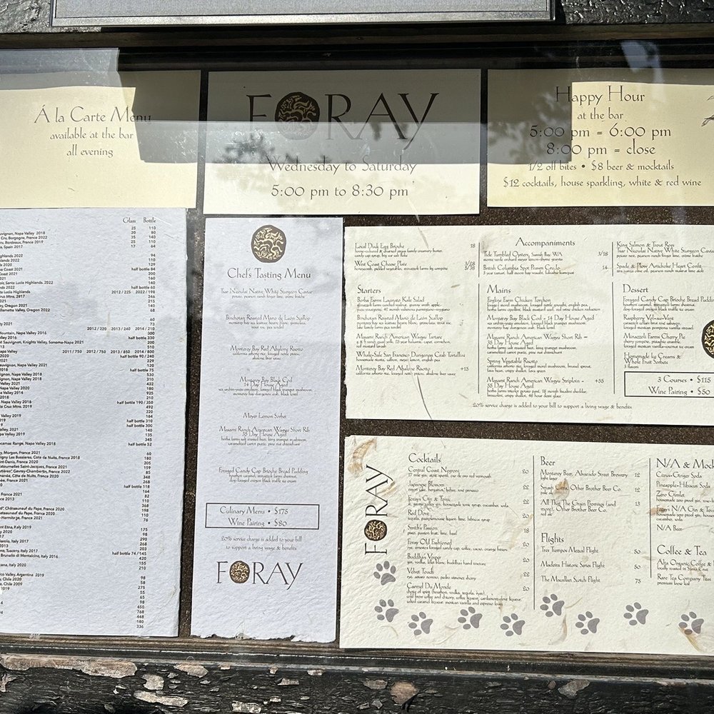 Foray - New American Near Me - Carmel-by-the-Sea, California