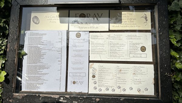 Menu photo 1 Foray Carmel-by-the-Sea, CA Menu photo 1 Foray Carmel-by-the-Sea, CA