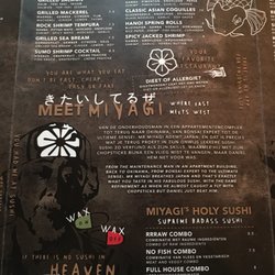 Miyagi and Jones - Menu 3