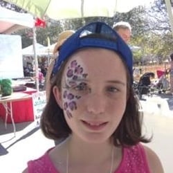 ArtiGras Fine Arts Festival - In the kid section I got face paint