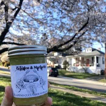 Gringos & Mariachis - Take home jalapeño cucumber margarita - Tacos Near Me - Potomac, Maryland Gringos & Mariachis - Take home jalapeño cucumber margarita - Tacos Near Me - Potomac, Maryland