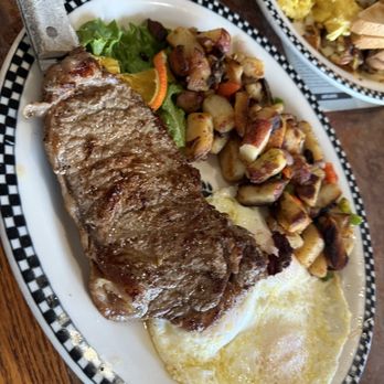 Black Bear Diner Napa - New York Steak & Eggs* (690-750 cals.) - Diners Near Me - Napa, California
