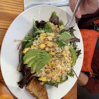 Fog City Cafe - Salad: mixed greens, quinoa, veggies, mango, light dressing- very good - Coffee & Tea Near Me - Daly City, California Fog City Cafe - Salad: mixed greens, quinoa, veggies, mango, light dressing- very good - Coffee & Tea Near Me - Daly City, California