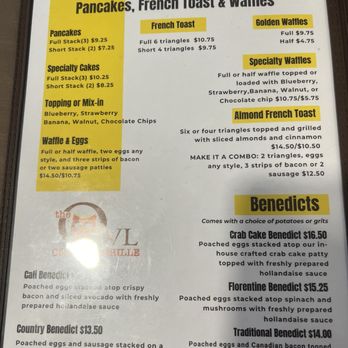The Owl Country Grille - Menu - Breakfast & Brunch Near Me - Boynton Beach, Florida