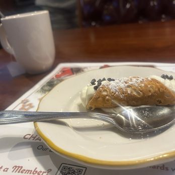 Chateau Restaurant - Chocolate chip cannoli, and tea - Italian Near Me - Waltham, Massachusetts