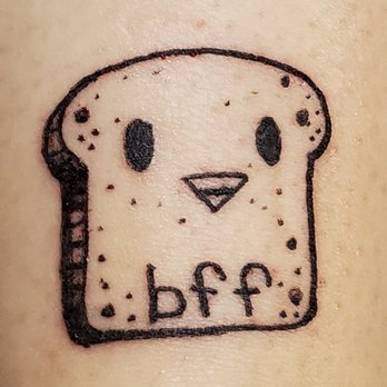 The Tattoo Gallery - Silly piece of bread that Brian turned into something super adorable - Tattoo Near Me - Huntington Beach, California