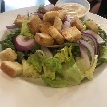 J D Shuckers - Caesar salad with red onions added - Seafood Near Me - Lewes, Delaware J D Shuckers - Caesar salad with red onions added - Seafood Near Me - Lewes, Delaware
