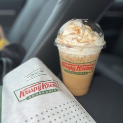 Krispy Kreme - Pumpkin Spice Original Glazed Dozen and Iced Pumpkin Spice Latte