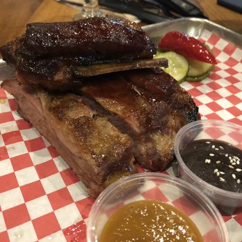1-800-Lucky - Lotus + Cleaver: Honey Glazed Char Siu BBQ Pork Ribs - Asian Fusion Near Me - Miami, Florida