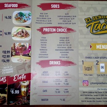 El Senor de los Tacos - Menu - Mexican Near Me - Tampa, Florida El Senor de los Tacos - Menu - Mexican Near Me - Tampa, Florida