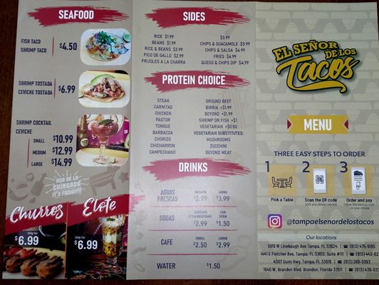Menu photo 2 El Senor de los Tacos Tampa, FL Menu photo 2 El Senor de los Tacos Tampa, FL