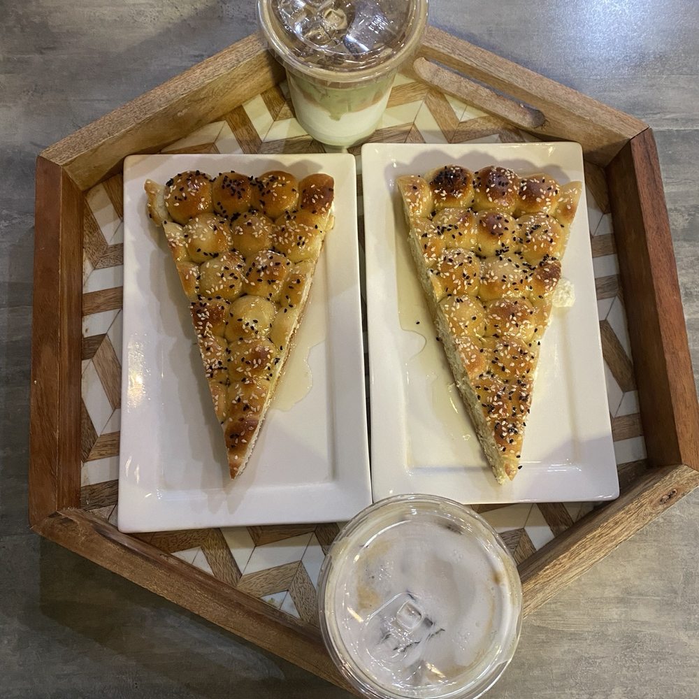 Mokha Cafe - Honey comb bread & pistachio latte - Coffee & Tea Near Me - Bakersfield, California Mokha Cafe - Honey comb bread & pistachio latte - Coffee & Tea Near Me - Bakersfield, California