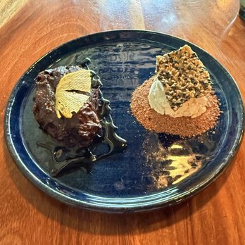 Dos Mares Restaurant - Chocolate brownie/dessert with ice cream. - Seafood Near Me - Fort Worth, Texas