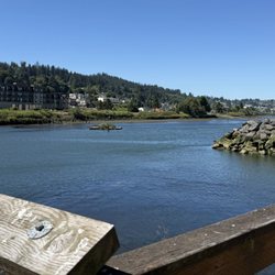 Bumble Bee Cannery Museum - View walking over pier