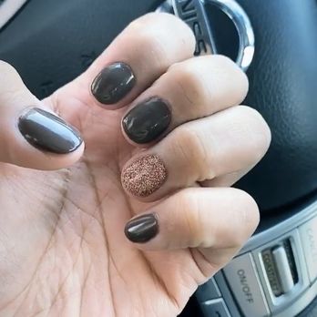 Fusion Nail Bar - First time I got my nails done! My nail tech got me hooked to the glitter - Nail Salons Near Me - Linden, New Jersey