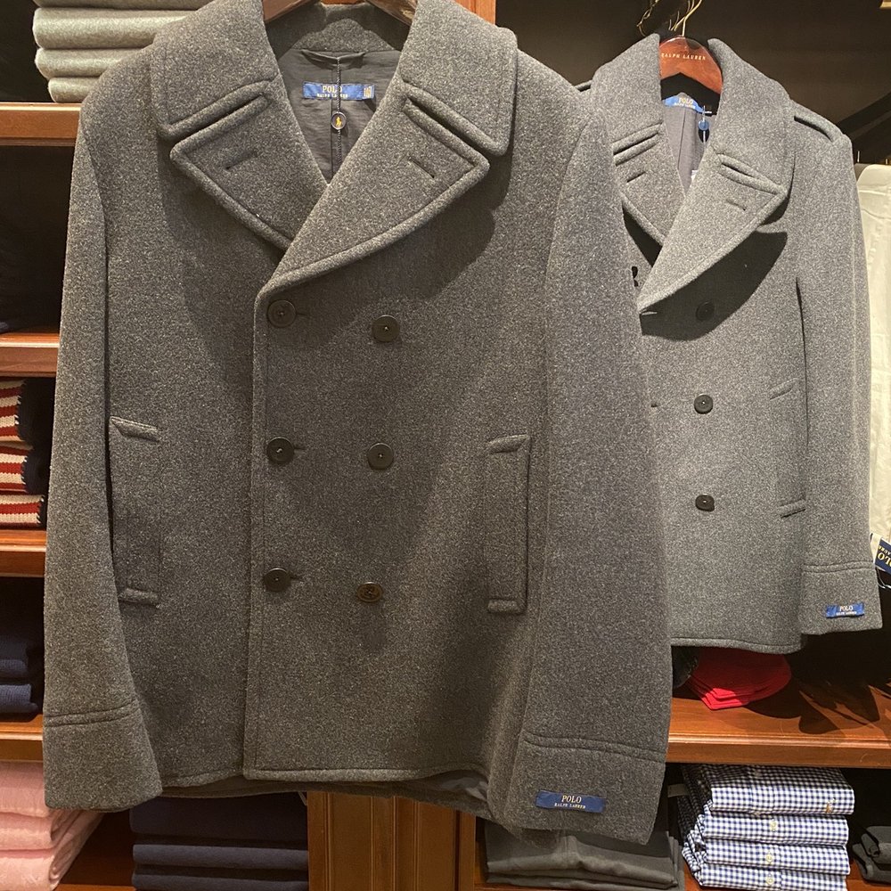 Ralph Lauren - men's peacoat - grey - Accessories Near Me - Dallas, Texas Ralph Lauren - men's peacoat - grey - Accessories Near Me - Dallas, Texas