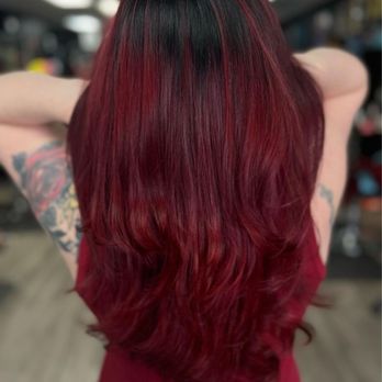 Sinister Salon - Black to red hair color. - Hair Salons Near Me - Las Vegas, Nevada Sinister Salon - Black to red hair color. - Hair Salons Near Me - Las Vegas, Nevada