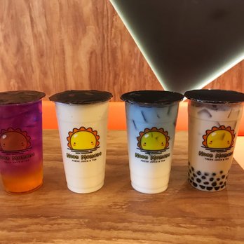 Noon Moment - three cups of bubble tea on a table - Bubble Tea Near Me - Toronto, Ontario Noon Moment - three cups of bubble tea on a table - Bubble Tea Near Me - Toronto, Ontario