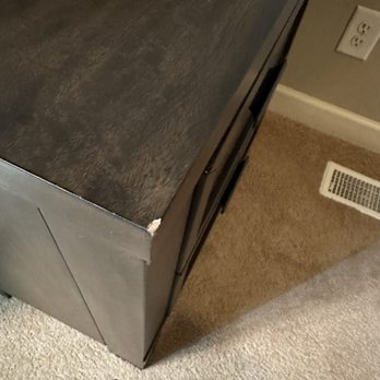 All My Sons Moving & Storage - Damaged bedside table. - Self Storage Near Me - Garner, North Carolina