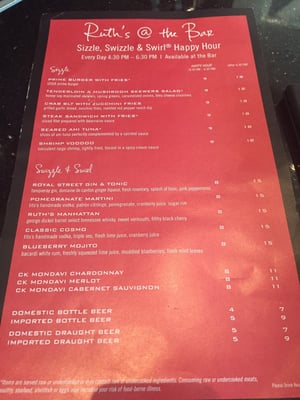 Menu photo 8 Ruth's Chris Steak House San Antonio, TX