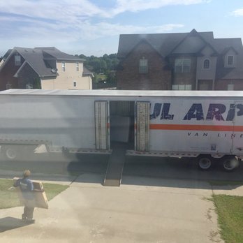 Honor Moving & Storage - Moving out stuff into the truck today! (View from the upstairs window) - Movers Near Me - Clarksville, Tennessee