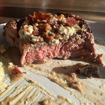 Riverhouse Waterfront Restaurant - BACON BLEU WAGYU 16OZ RIBEYE (medium) - Seafood Near Me - Palmetto, Florida Riverhouse Waterfront Restaurant - BACON BLEU WAGYU 16OZ RIBEYE (medium) - Seafood Near Me - Palmetto, Florida