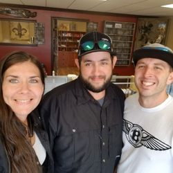 EV owners JD & Tracy visiting with their good friend Roland