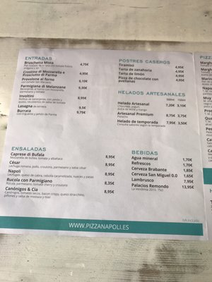 Menu photo 1 Pizza Napoli Madrid, M Menu photo 1 Pizza Napoli Madrid, M