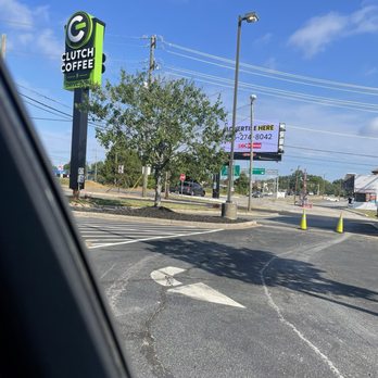 Clutch Coffee Bar - Their new sign on Lawndale Drive - Coffee Roasteries Near Me - Greensboro, North Carolina