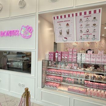 Hello Kitty Cafe - Cafe front. Mini donut machine out of order - Themed Cafes Near Me - Santa Clara, California