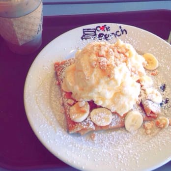 Cafe Bench - Lady nana and iced coffee! - Cafes Near Me - Flushing, New York