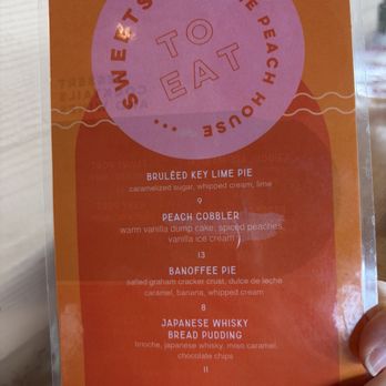 The Peach House - Dessert Menu - Mediterranean Near Me - Lakeland, Florida